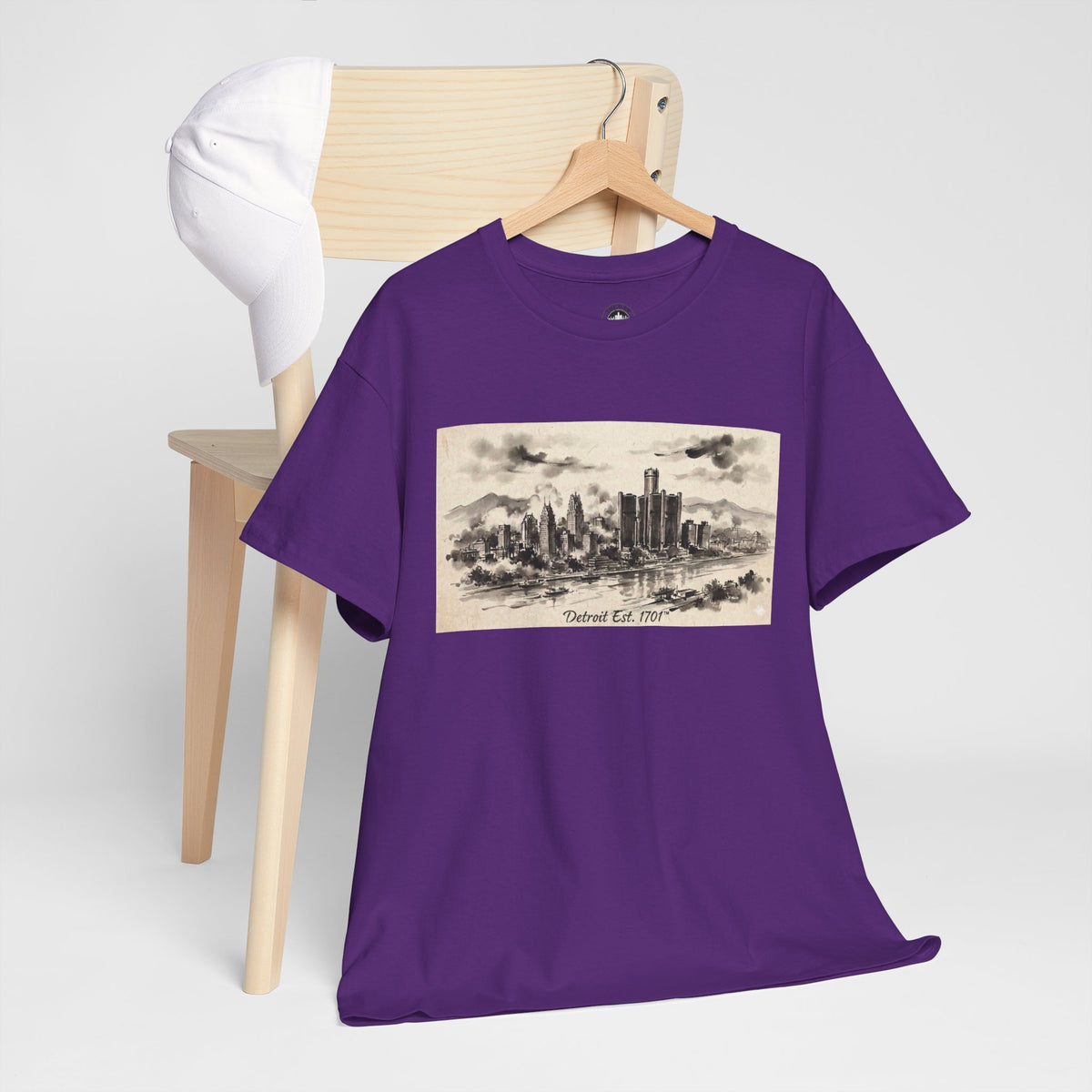 Detroit Pride Vintage Skyline Tee — "Detroit, Est. 1701" Cotton T-Shirt | Motor City Roots