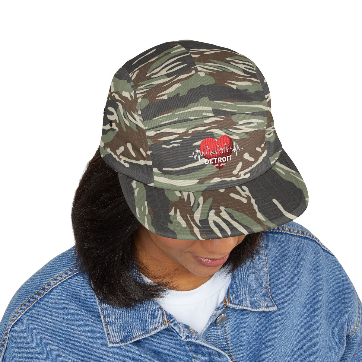Detroit Heartbeat Embroidered 5-Panel Cap