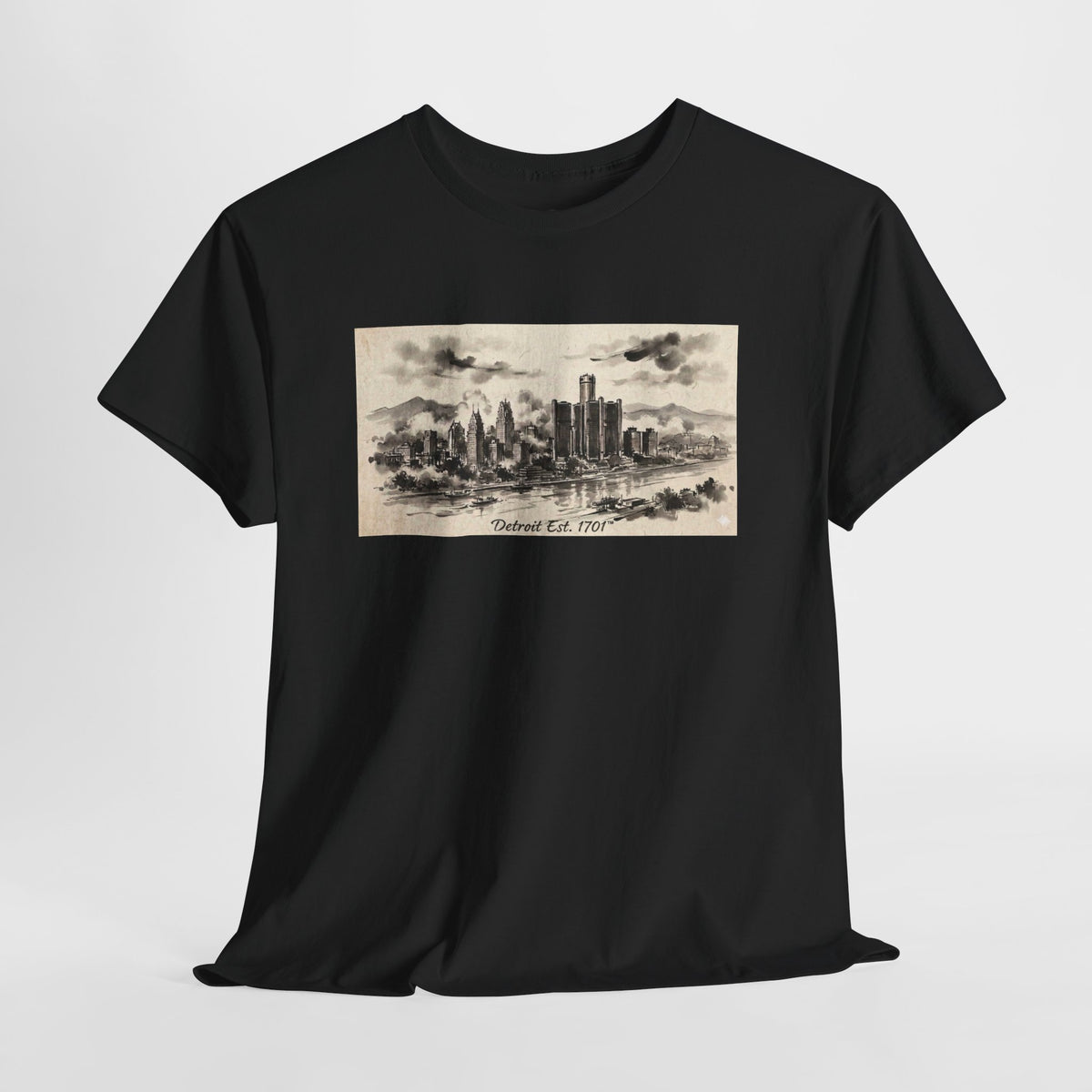 Detroit Pride Vintage Skyline Tee — "Detroit, Est. 1701" Cotton T-Shirt | Motor City Roots