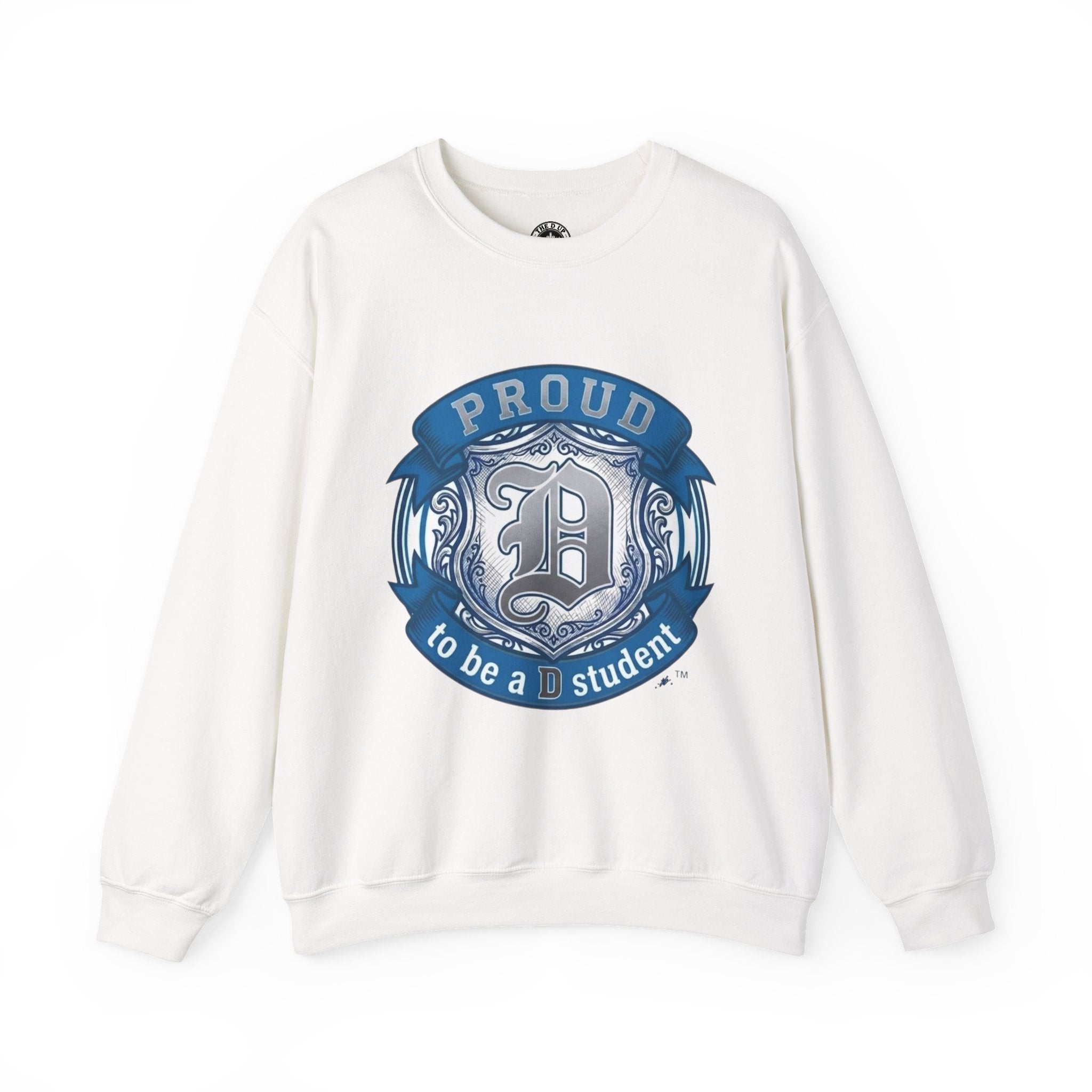 Proud to Be a D Detroit Crewneck Sweatshirt — Vintage Crest Motor City Pullover