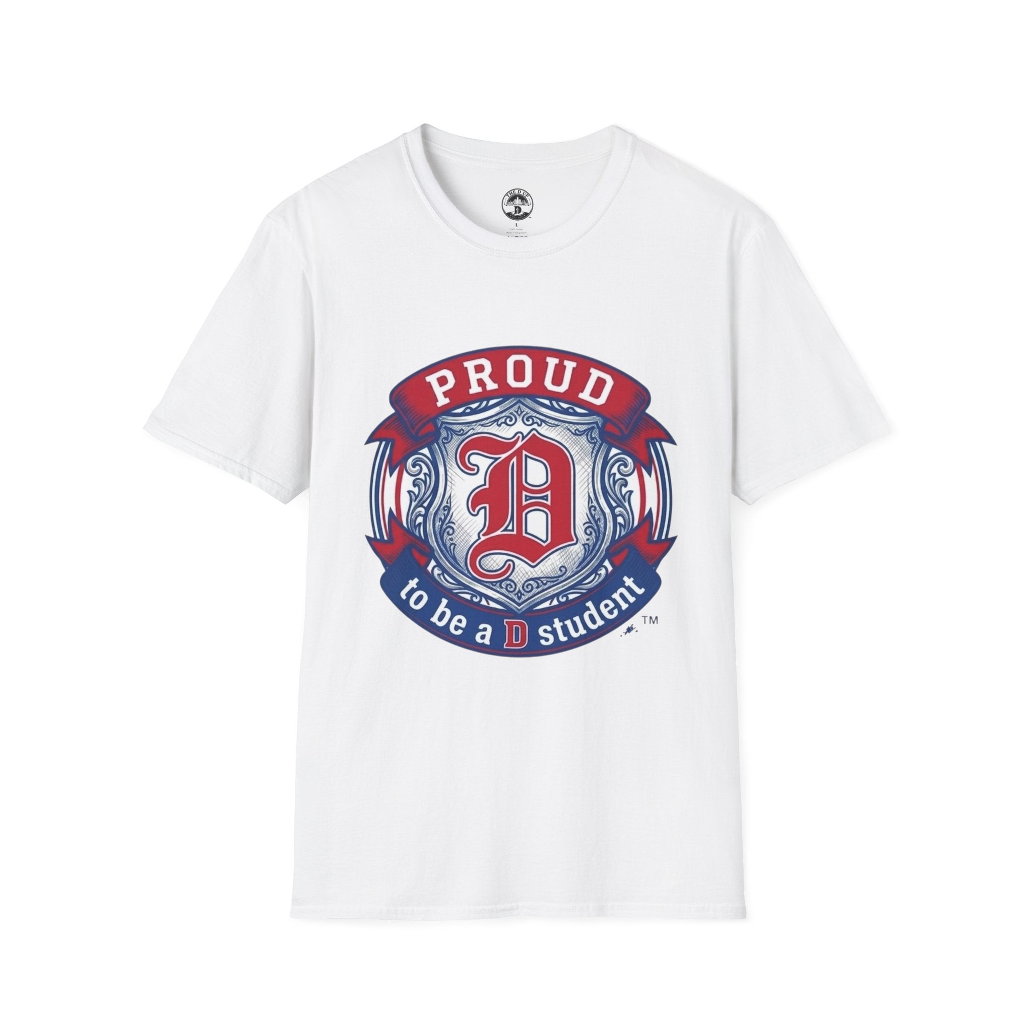 Detroit Pride "PROUD" Vintage Crest T-Shirt — Motor City Hometown Graphic Cotton Tee