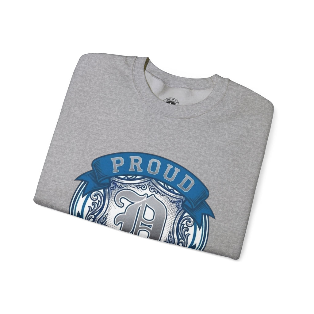 Proud to Be a D Detroit Crewneck Sweatshirt — Vintage Crest Motor City Pullover