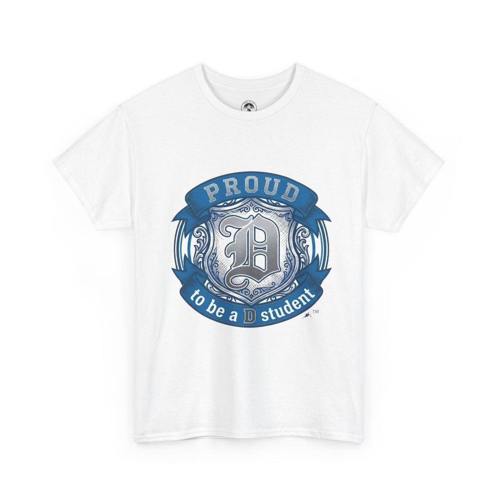 Detroit Pride "D Student" Vintage Crest T-Shirt — Motor City Hometown Graphic Cotton Tee
