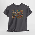 Detroit Abstract Painterly Mural T-Shirt — "DETROIT" Graphic Cotton Tee | Motor City Street Art