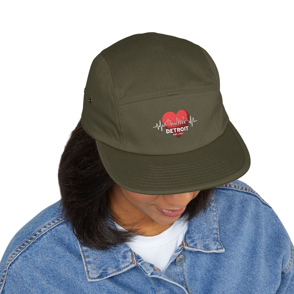 Detroit Heartbeat Embroidered 5-Panel Cap