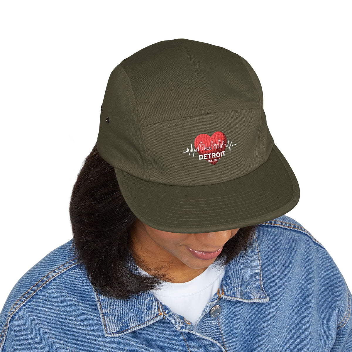 Detroit Heartbeat Embroidered 5-Panel Cap