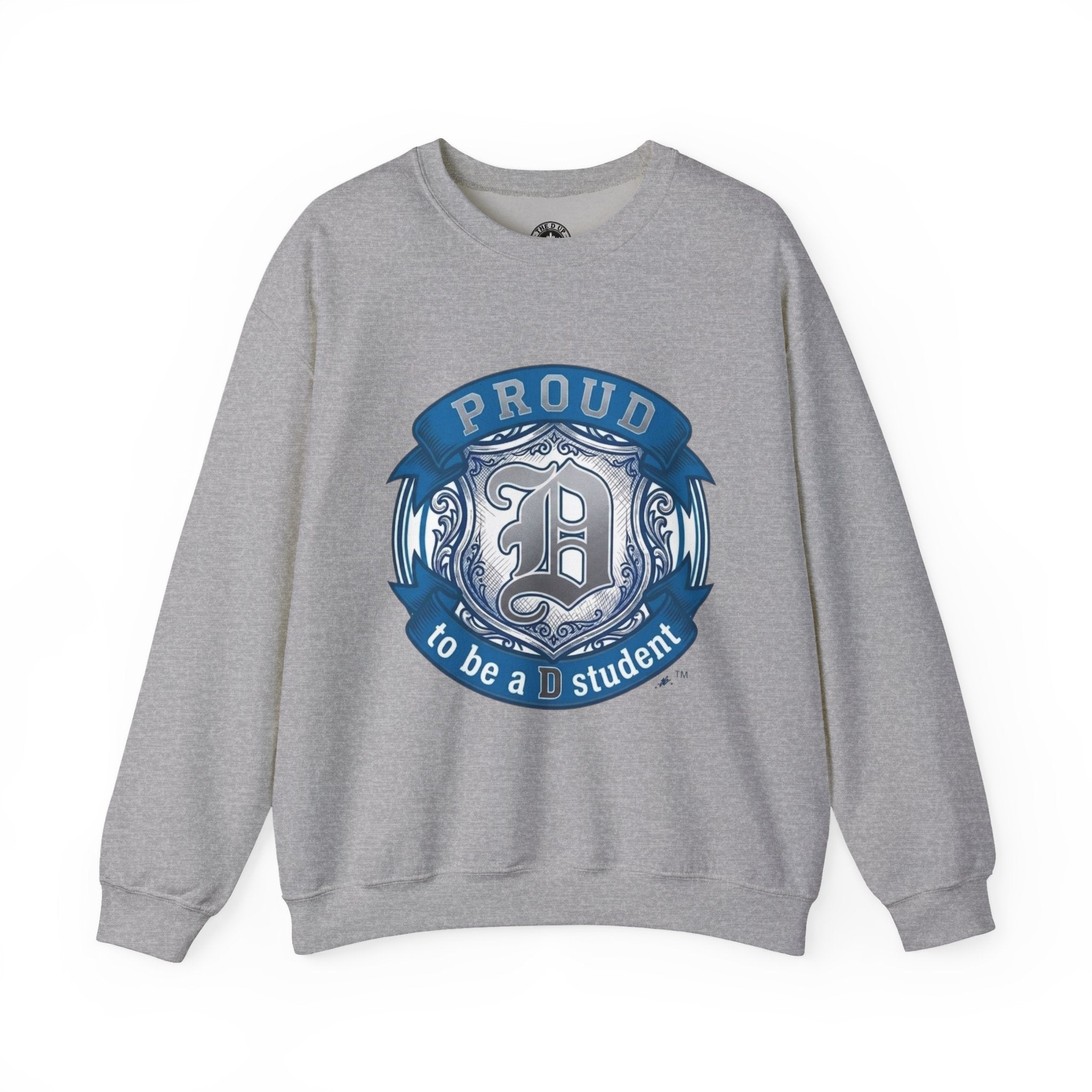 Proud to Be a D Detroit Crewneck Sweatshirt — Vintage Crest Motor City Pullover