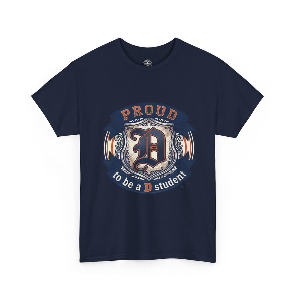Detroit Pride D Student Tee — Vintage Crest Cotton T-Shirt(Unisex)