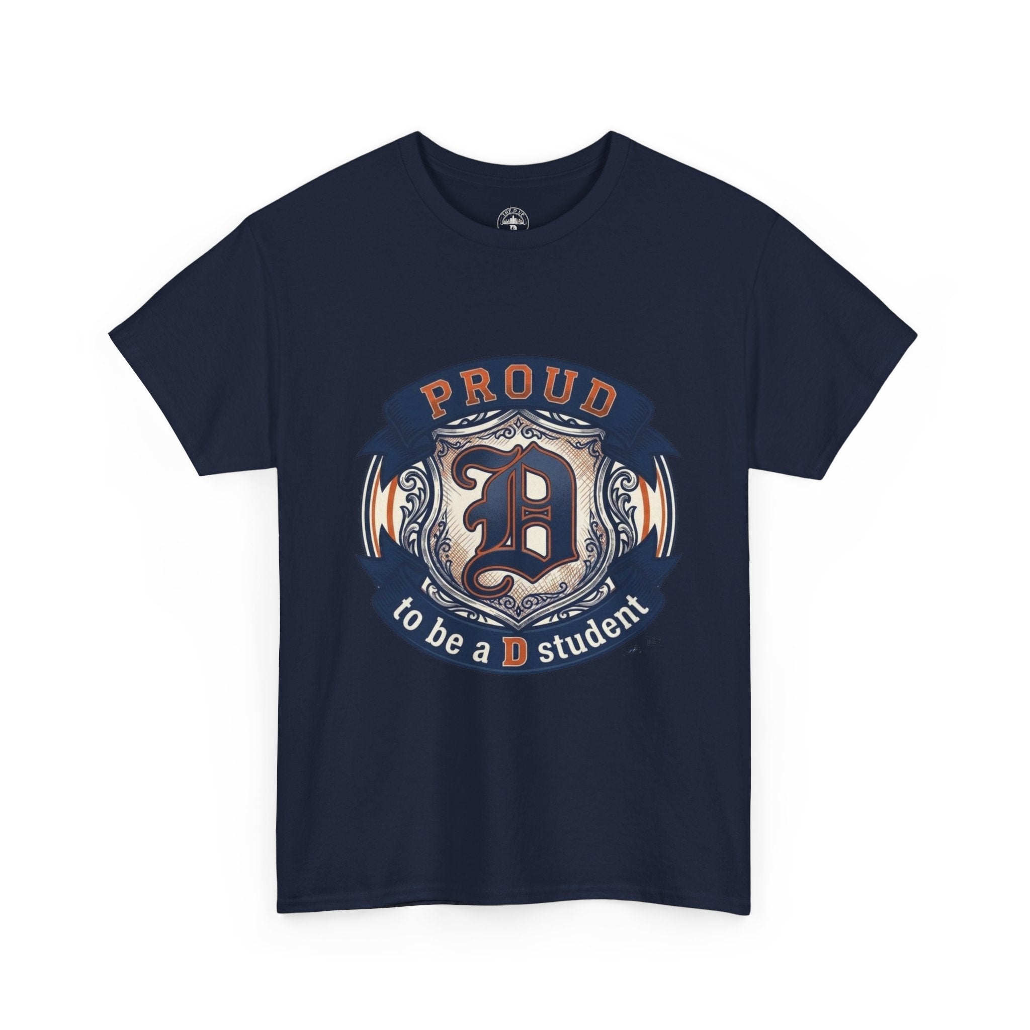 Detroit Pride D Student Tee — Vintage Crest Cotton T-Shirt(Unisex)