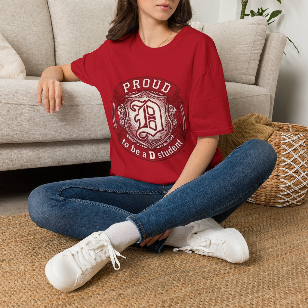 Detroit Pride "PROUD" Vintage Crest T-Shirt — Motor City Hometown Graphic Cotton Tee