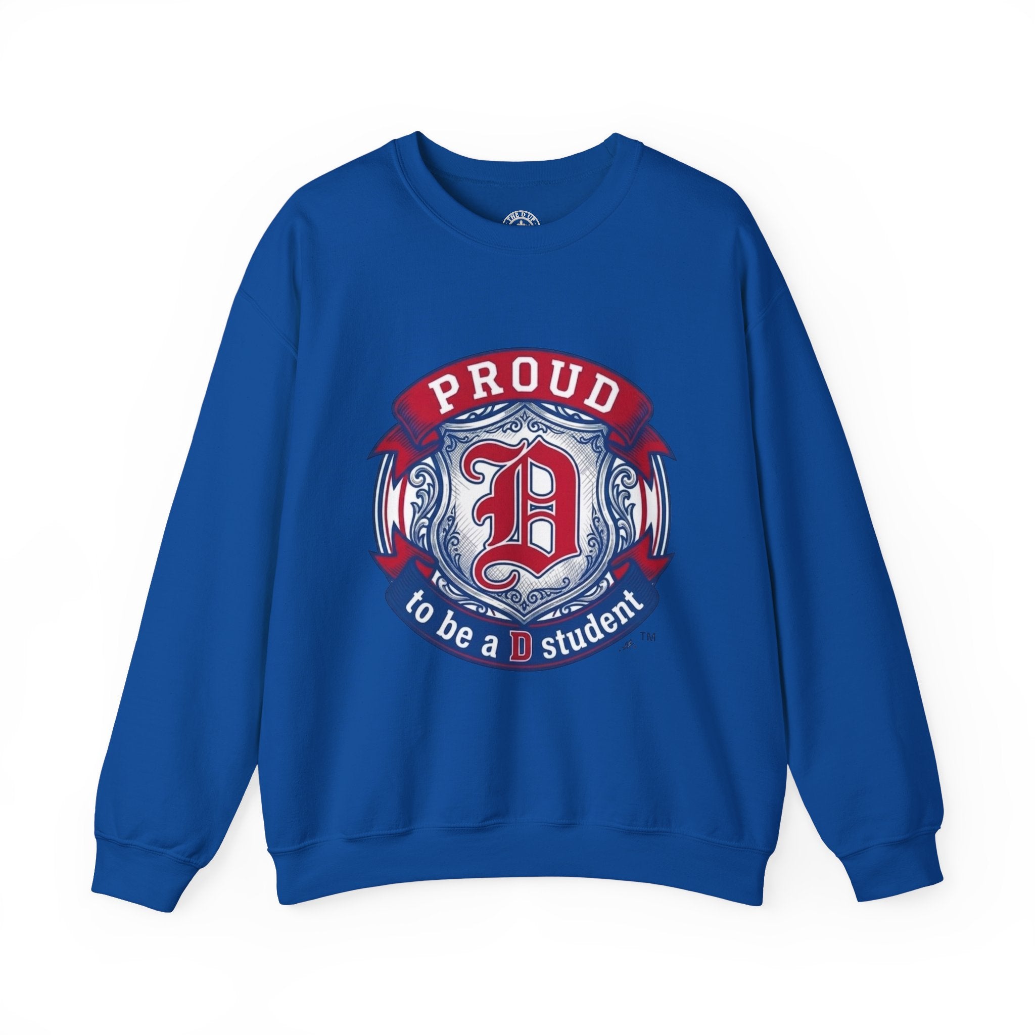 Proud to Be a D Detroit Crewneck Sweatshirt — Vintage Crest Motor City Pullover