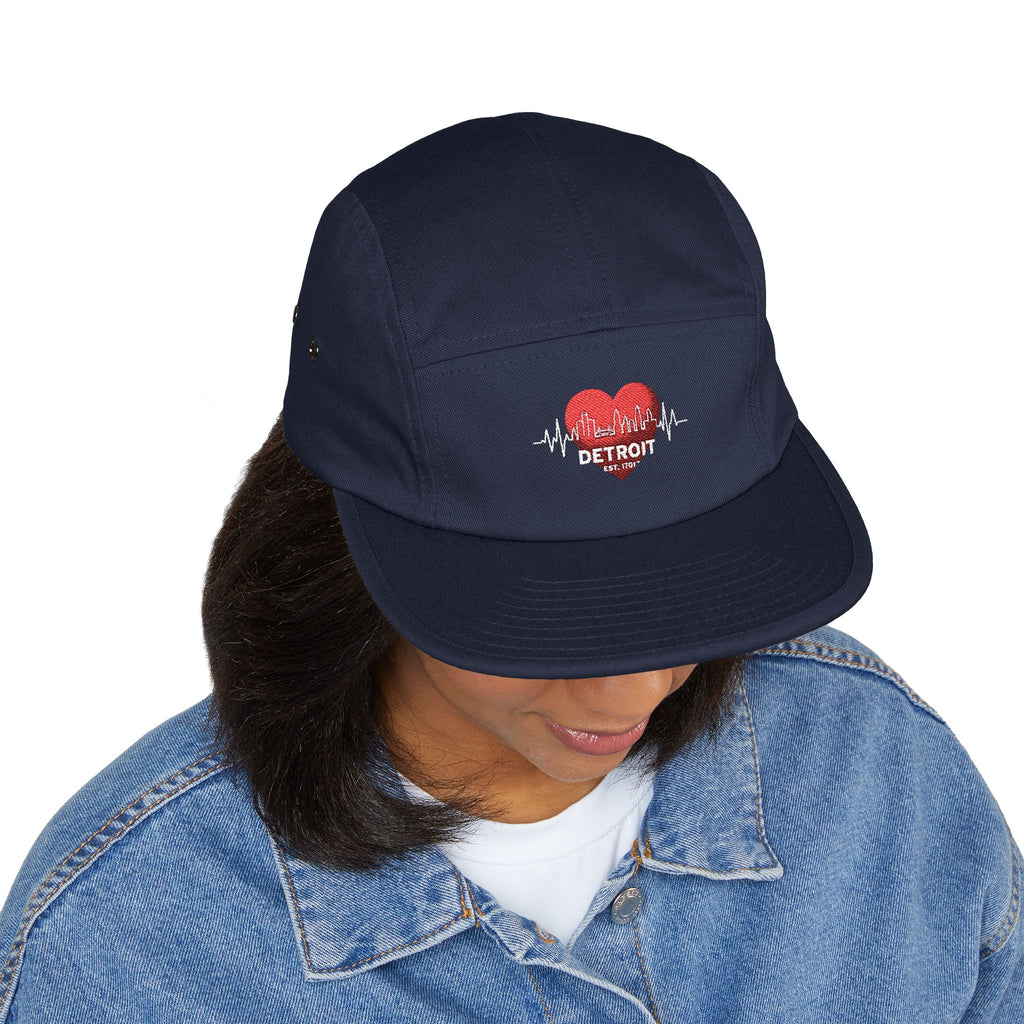 Detroit Heartbeat Embroidered 5-Panel Cap