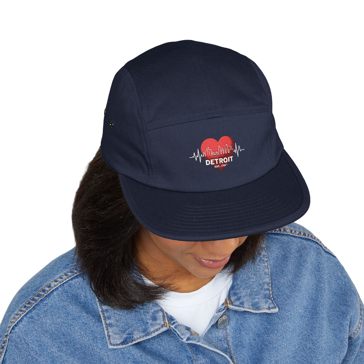 Detroit Heartbeat Embroidered 5-Panel Cap