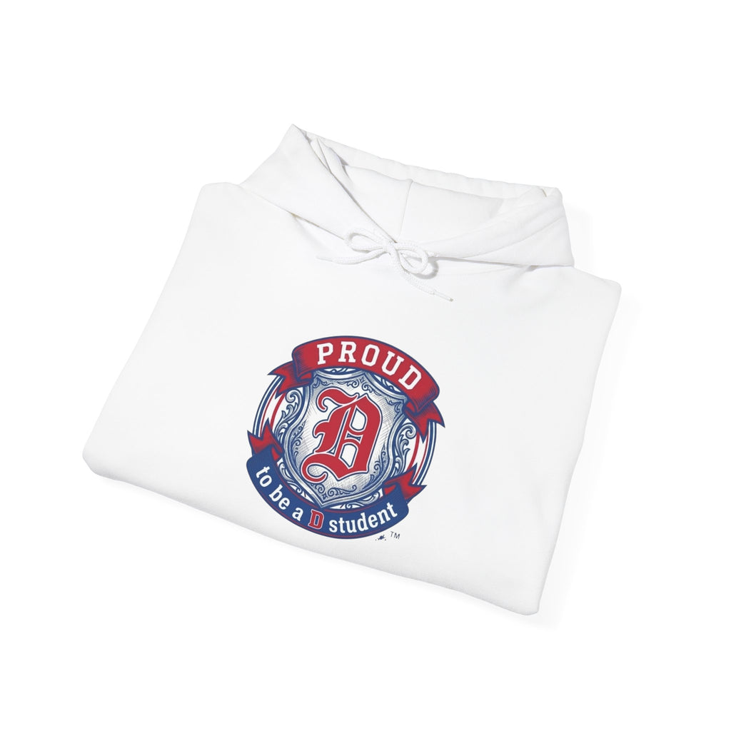 Detroit Pride Crest Hoodie — Vintage Motor City Varsity Pullover | Proud to Be a D