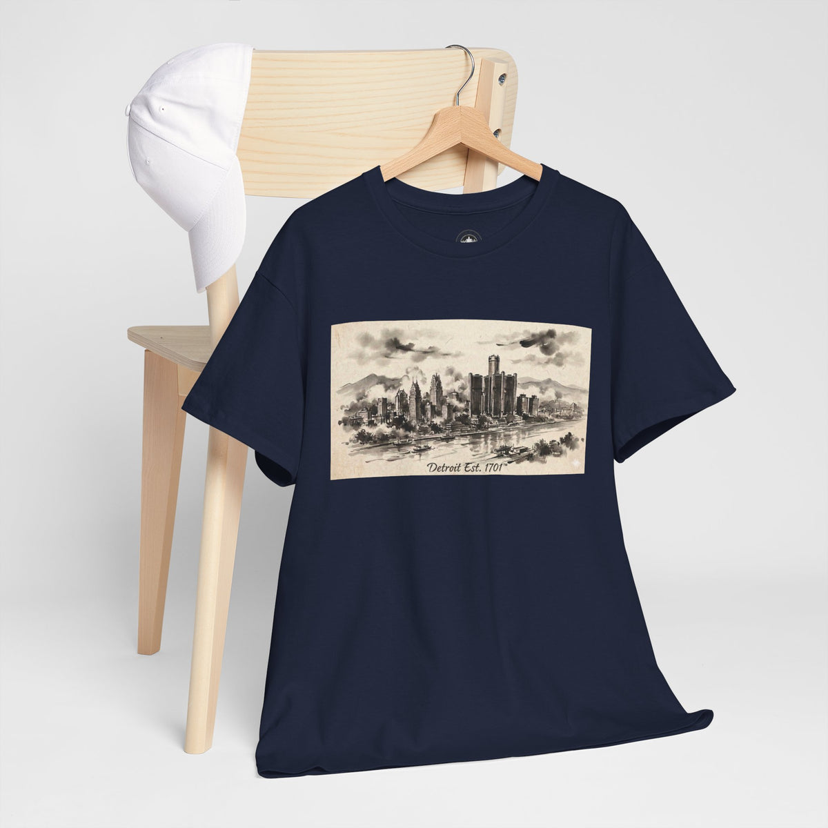 Detroit Pride Vintage Skyline Tee — "Detroit, Est. 1701" Cotton T-Shirt | Motor City Roots