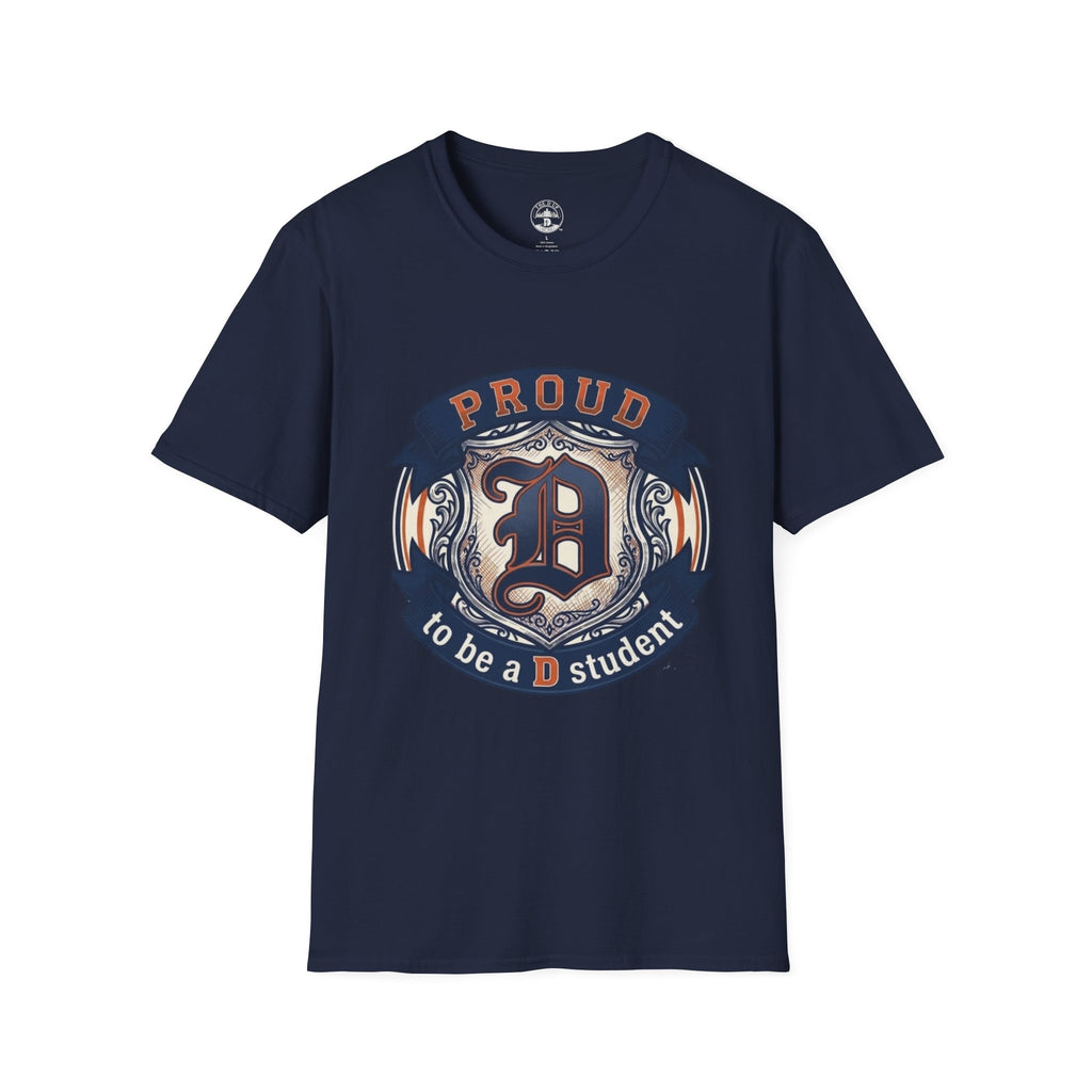 Detroit Pride "PROUD" Vintage Crest T-Shirt — Motor City Hometown Graphic Cotton Tee